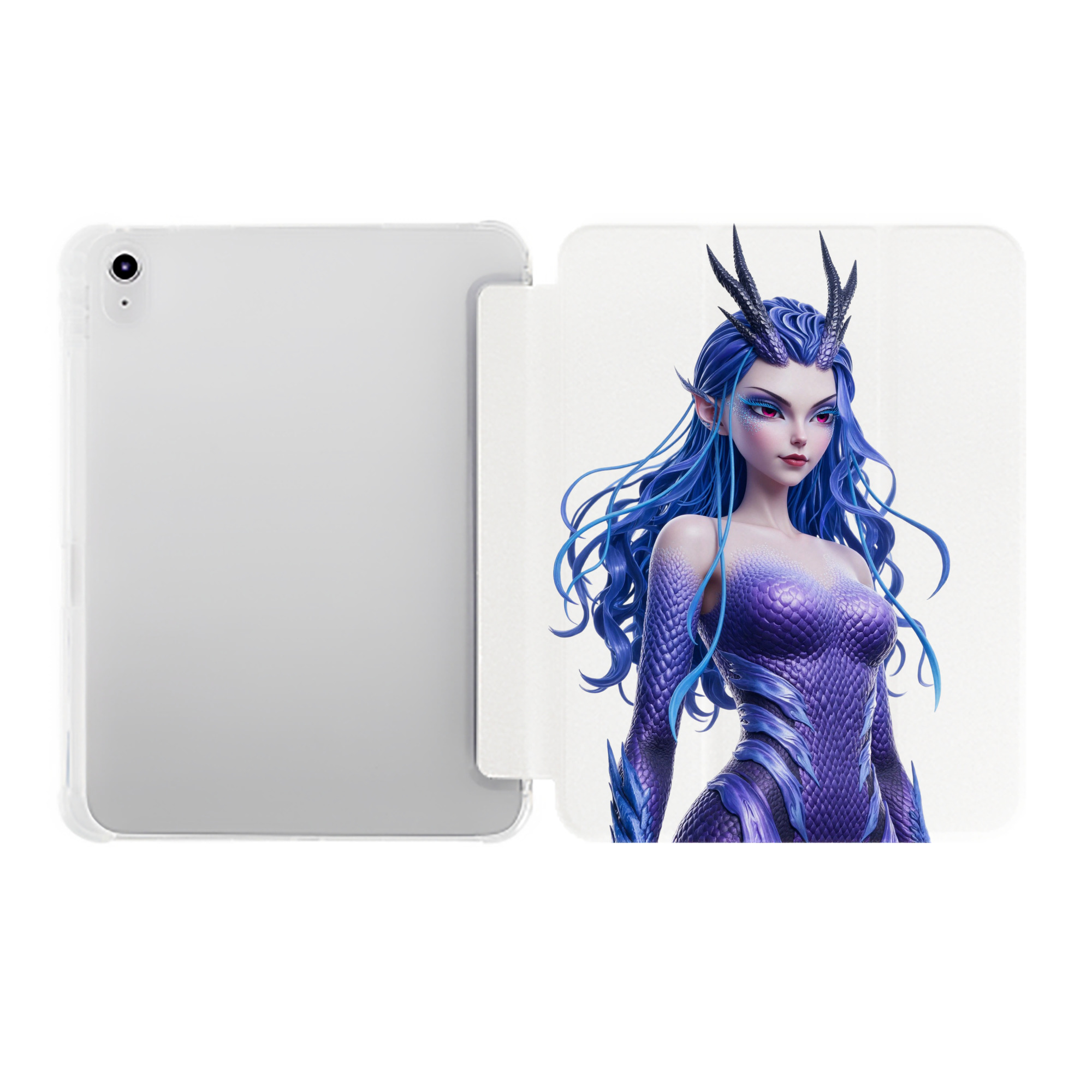 （画像用） Ne Zha 2 ナタ 魔童の大暴れ IPad ケース ペン収納付き 三つ折りスタンド PUレザー×シリコン 対応機種9.5/10.5/10.9インチ